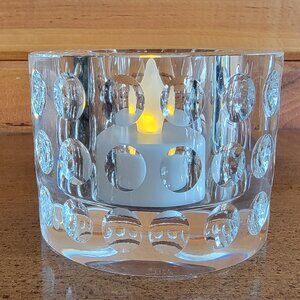 Oleg Cassini Crystal Candle Tea Light Holder